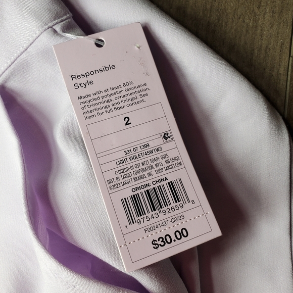 NWT Wild Fable Light Violet High-Rise Wide Leg Trousers Size 2 - Picture 8 of 16